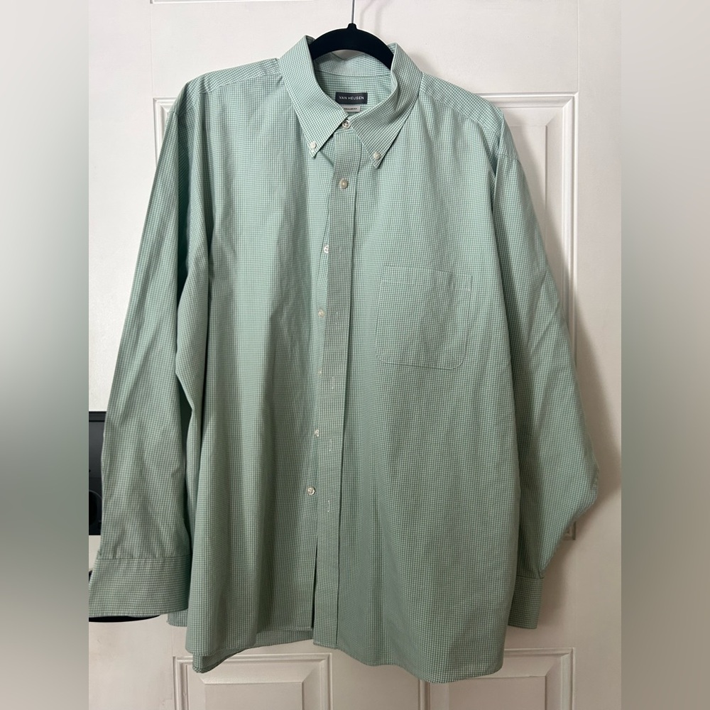 Van Heusen Light Green Button-Down Shirt
